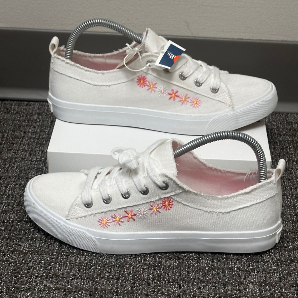 Tommy Bahama Sneaker Womens 9.5 White Daisy Embroidered Coastal Floral NEW